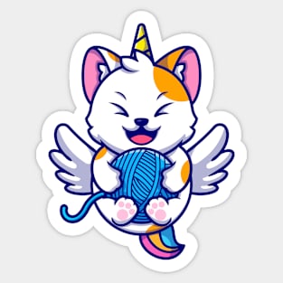 cute unicorn cat Sticker